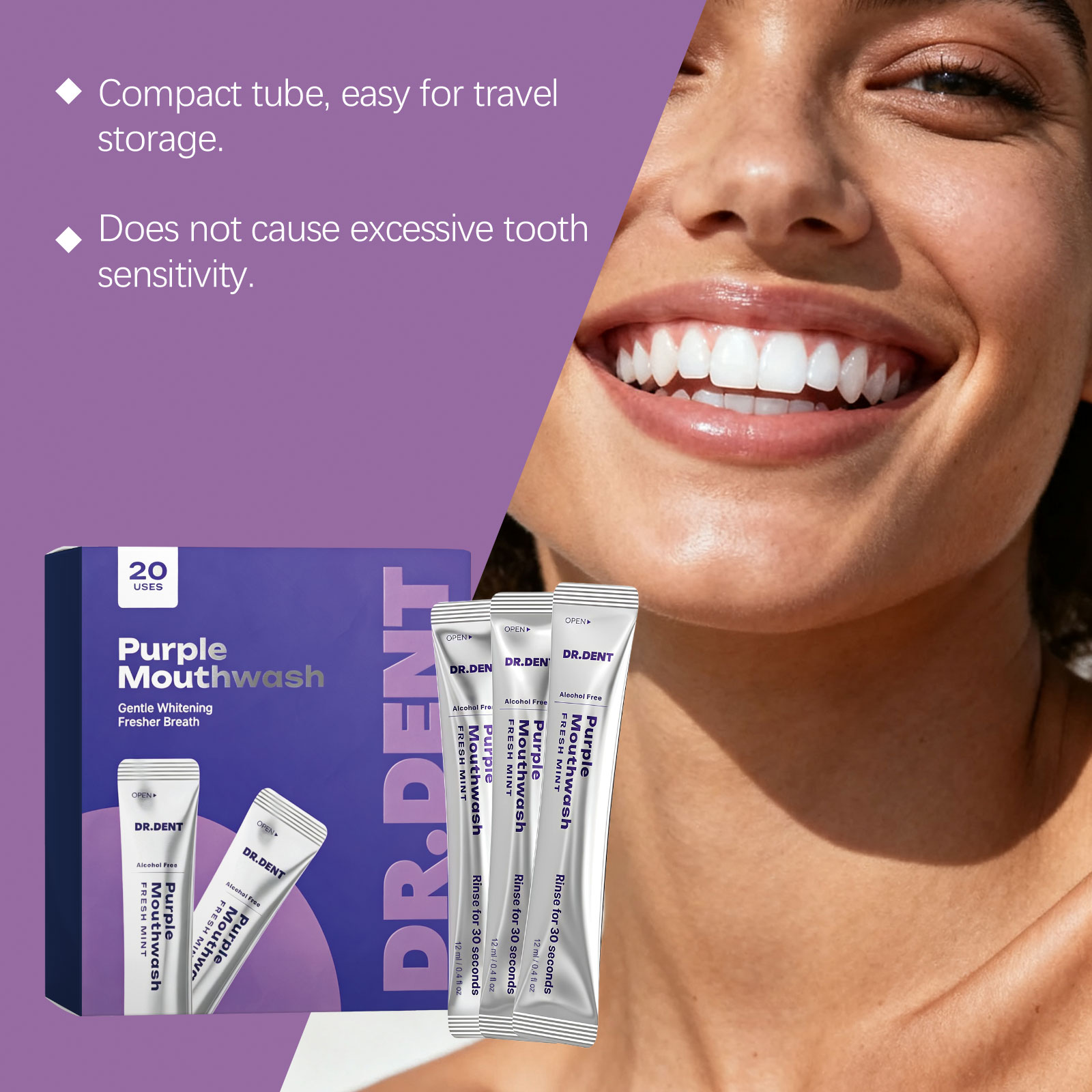 Fioletowa płynka do płukania u – Teeth Whitening Mouthwash recenzja i cena