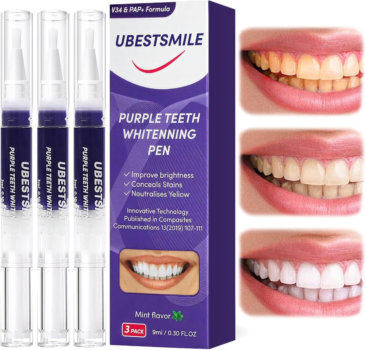 UBESTSMILE V34&PAP+ Formula Fi – Teeth Whitening Pens recenzja i cena